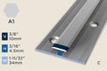 KT-C — Transition Profile – Pre-fit – 4.5mm (3/16") – Countersunk – Silver