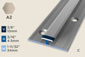 KT-C — Transition Profile – Pre-fit – 4.5mm (3/16") – Countersunk – Sand