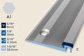KT-E — Transition Profile – Pre-fit – Countersunk – 3mm (1/8") – Silver