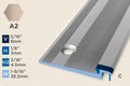 KT-E — Transition Profile – Pre-fit – Countersunk – 3mm (1/8") – Sand