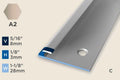 KT-F — Transition Profile – Pre-fit Edge Trim – 3mm (1/8") – Countersunk – Sand