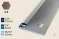 KT-F — Transition Profile – Pre-fit Edge Trim – 6mm (1/4") – Countersunk – Bronze