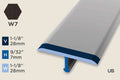 KT-G — Transition Profile – 28mm (1-1/8") – Unpunched/Bendable/ADA – Wenge