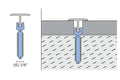 KT-G-D1 — Transition Profile Rib Dowel for KT-G – 6mm (1/4") – 14 Dowels per packet