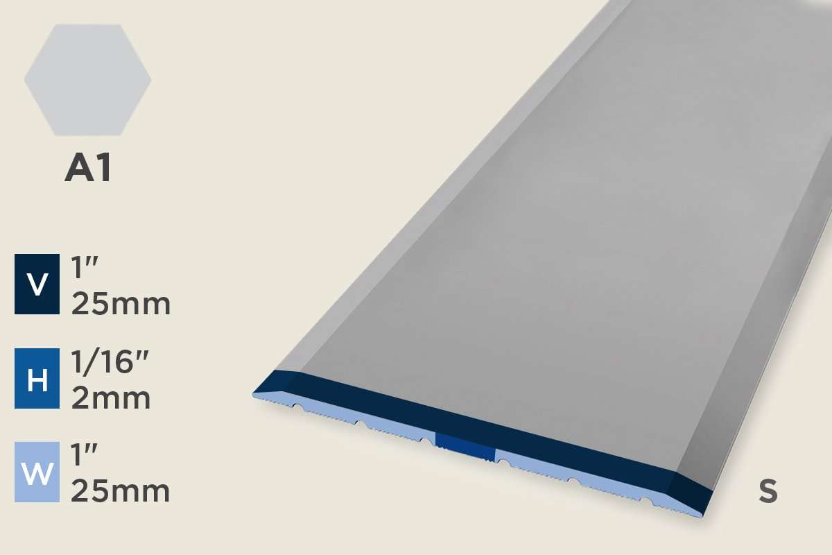 KT-L — Transition Profile – Retrofit – Self-Stick – 25mm (1") – Silver