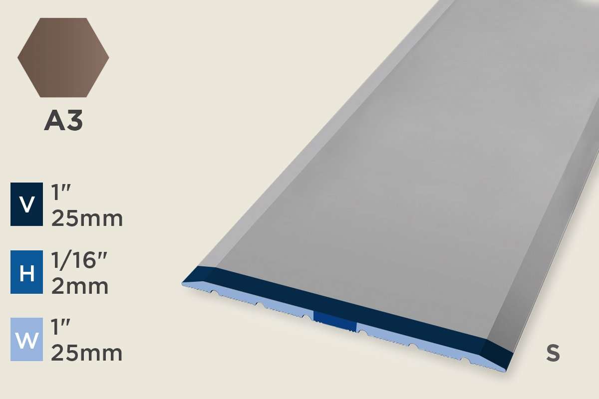 KT-L — Transition Profile – Retrofit – Self-Stick – 25mm (1") – Bronze