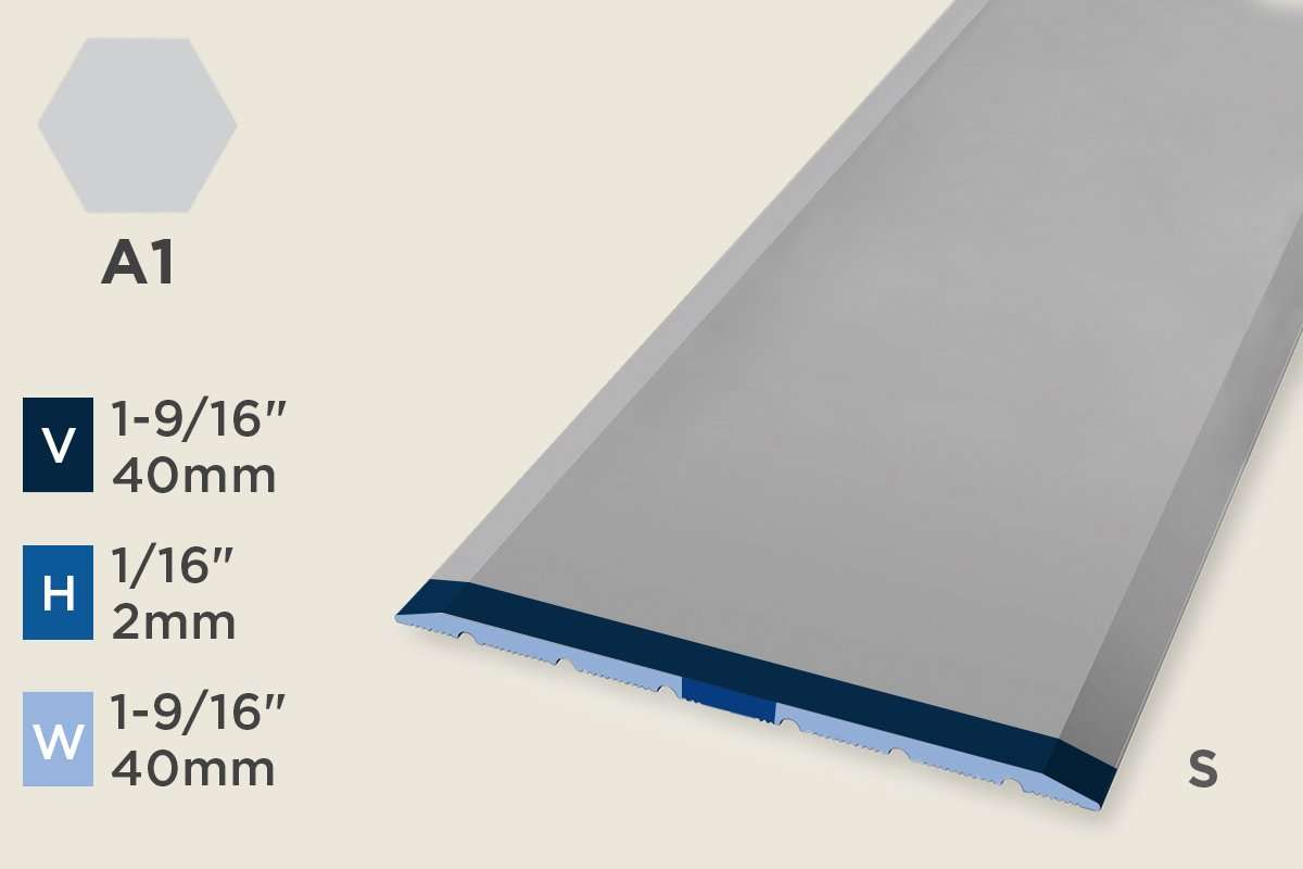 KT-L — Transition Profile – Retrofit – Self-Stick – 40mm (1-9/16") – Silver