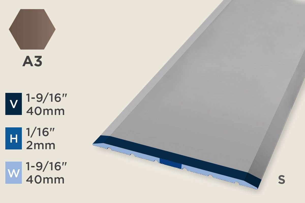 KT-L — Transition Profile – Retrofit – Self-Stick – 40mm (1-9/16") – Bronze