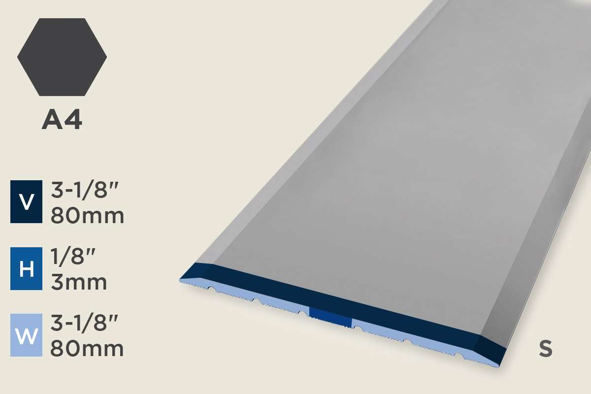 KT-L — Transition Profile – Retrofit – Self-Stick – 80mm (3-1/8") – Matte Black Powder Coat