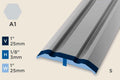 KT-M — Transition Profile – Retrofit – Self-Stick – 25mm (1") – Silver