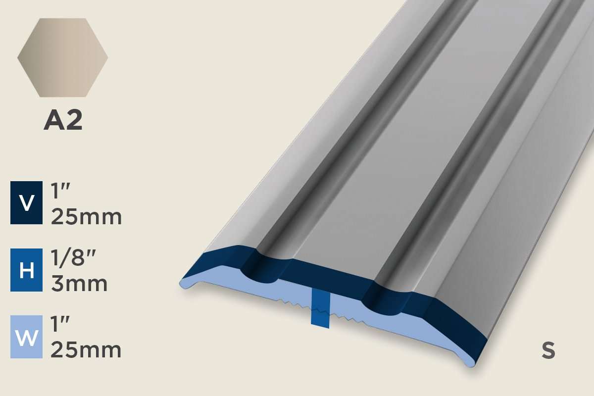 KT-M — Transition Profile – Retrofit – Self-Stick – 25mm (1") – Sand
