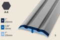 KT-M — Transition Profile – Retrofit – Self-Stick – 25mm (1") – Matte Black Powder Coat