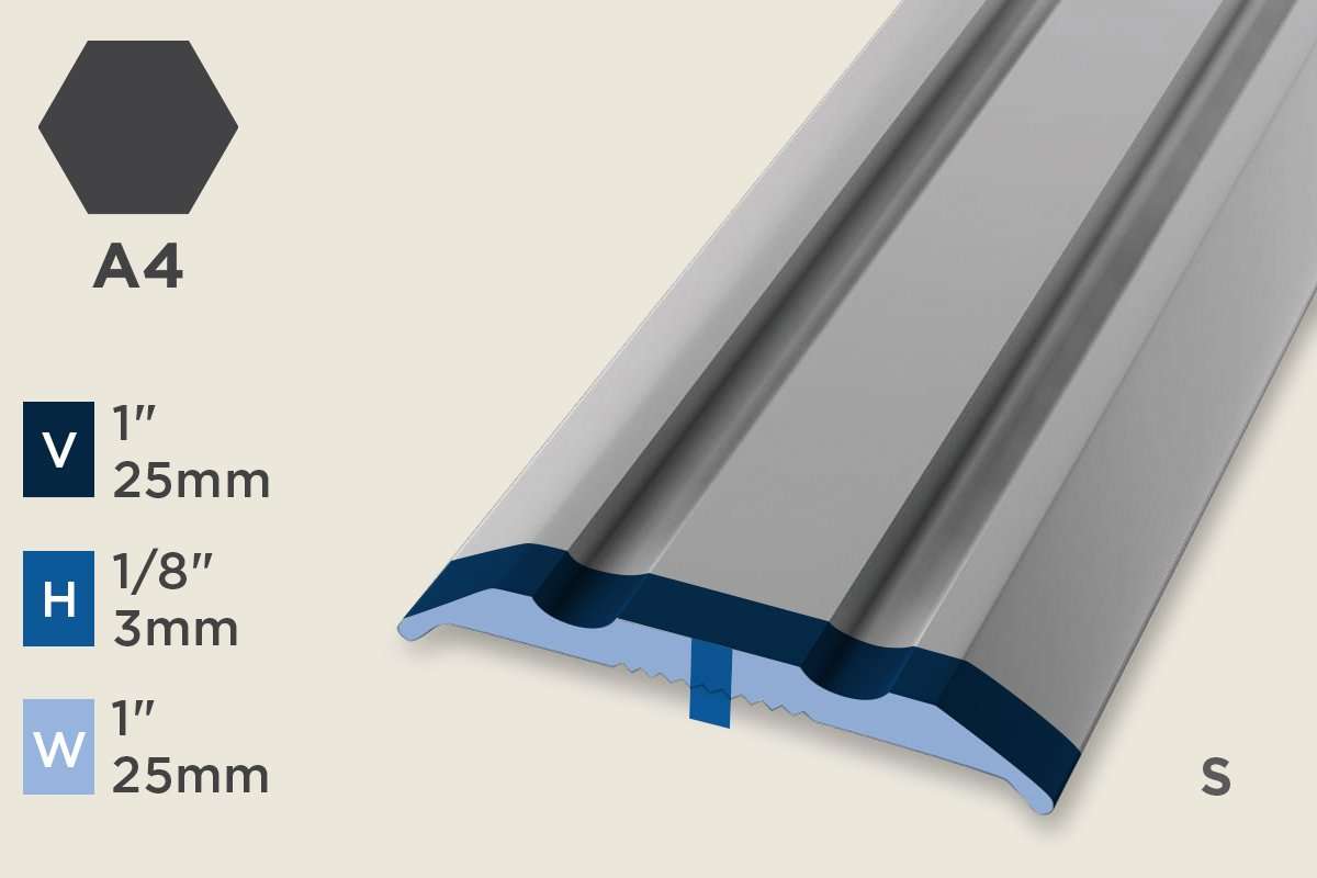 KT-M — Transition Profile – Retrofit – Self-Stick – 25mm (1") – Matte Black Powder Coat