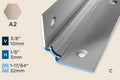 KW-A — Wall Protection Profile – Pre-fit – Countersunk – 3mm (1/8") – Sand