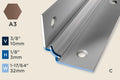 KW-A — Wall Protection Profile – Pre-fit – Countersunk – 3mm (1/8") – Bronze
