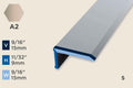 KW-D — Wall Protection Profile – Retrofit – Self-Stick – 9mm (11/32") – Sand