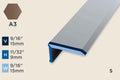 KW-D — Wall Protection Profile – Retrofit – Self-Stick – 9mm (11/32") – Bronze