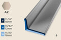 KW-E — Wall Protection Profile – Retrofit – Self-Stick – 12mm (15/32") – Sand