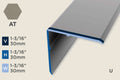 KW-F — Wall Protection Profile – Retrofit – Unpunched – 30mm (1-3/16") – Titanium