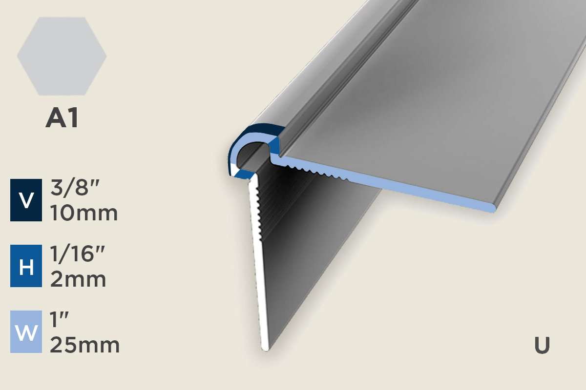 KW-H — Wall Protection Profile – Pre-fit – Unpunched – 2mm (1/16") – Silver