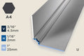 KW-I — Wall Protection Profile – Pre-fit – Unpunched – 2mm (1/16") – Matte Black Powder Coat