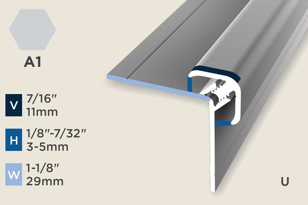 KW-J — Wall Protection Profile – Pre-fit – Variable Exterior Wall Corner – 5mm (7/32") – Silver