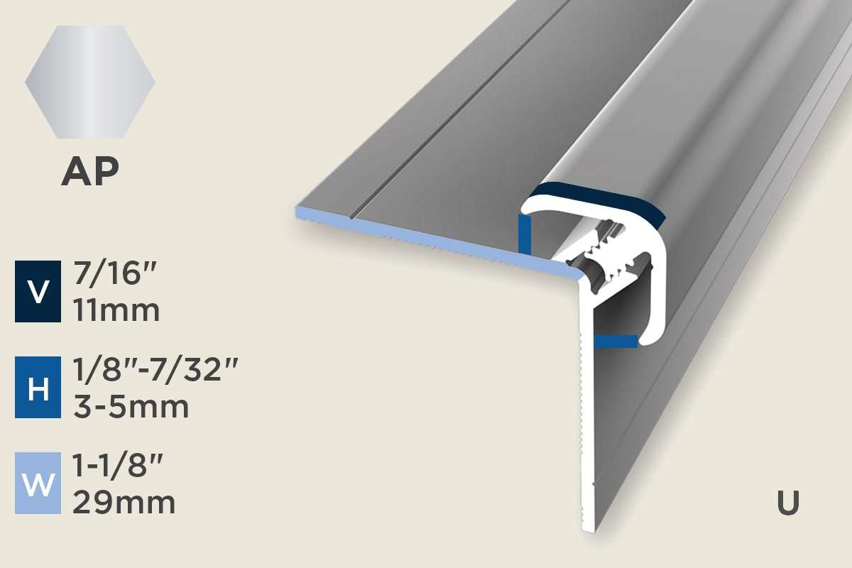 KW-J — Wall Protection Profile – Pre-fit – Variable Exterior Wall Corner – 5mm (7/32") – Polished