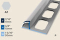 KW-L — Wall Protection Profile – Pre-fit – Punched – 10mm (3/8") – Silver