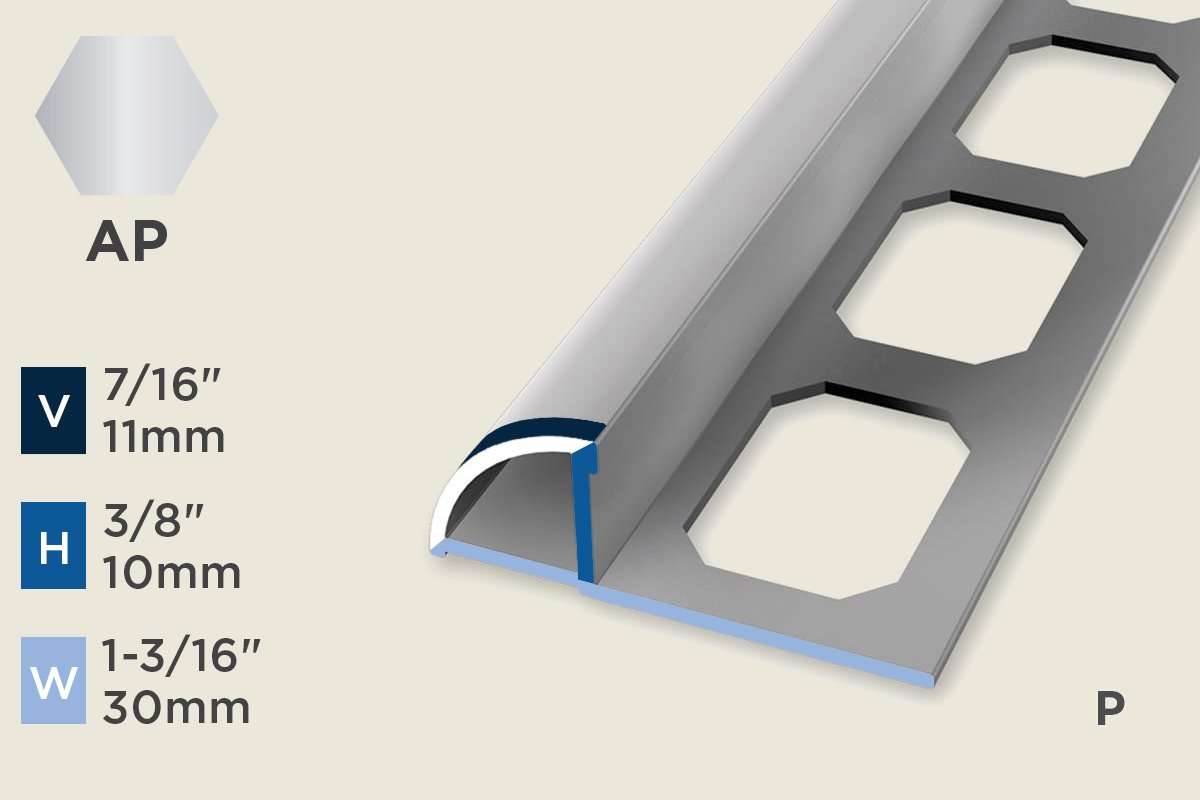 KW-L — Wall Protection Profile – Pre-fit – Punched – 10mm (3/8") – Polished