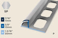 KW-L — Wall Protection Profile – Pre-fit – Punched – 10mm (3/8") – Stainless Steel Polished