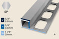 KW-O — Wall Protection Profile – Pre-fit – Punched – 9mm (11/32") – Stainless Steel Polished