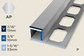 KW-O — Wall Protection Profile – Pre-fit – Punched – 10mm (3/8") – Polished
