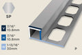 KW-O — Wall Protection Profile – Pre-fit – Punched – 10mm (3/8") – Stainless Steel Polished