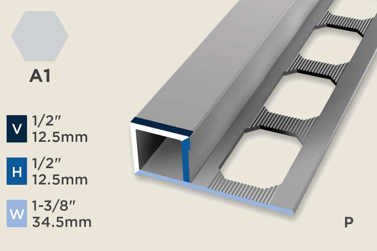 KW-O — Wall Protection Profile – Pre-fit – Punched – 12.5mm (1/2") – Silver