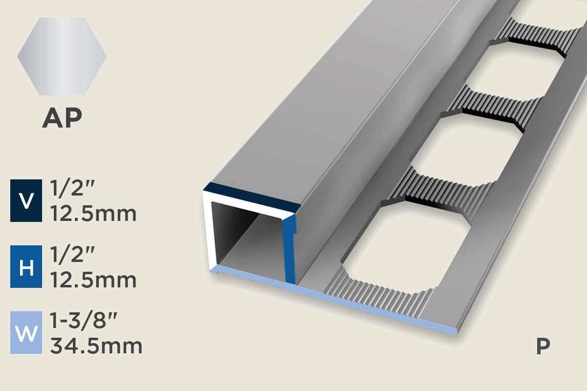 KW-O — Wall Protection Profile – Pre-fit – Punched – 12.5mm (1/2") – Polished