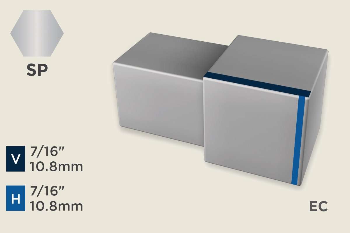 KW-P — Wall Protection Profile – End Cap for KW-O – 10mm (3/8") – Stainless Steel Polished