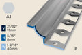 KW-Q — Wall Protection Profiles – Pre-fit – Punched – 8mm (5/16") – Silver