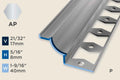 KW-Q — Wall Protection Profiles – Pre-fit – Punched – 8mm (5/16") – Polished