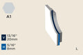 KW-T — Wall Protection Profiles – 8mm (5/16") – End Cap Left for KW-Q (L-dir) – Silver