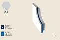 KW-T — Wall Protection Profiles – 10mm (3/8") – End Cap Left for KW-Q (L-dir) – Silver