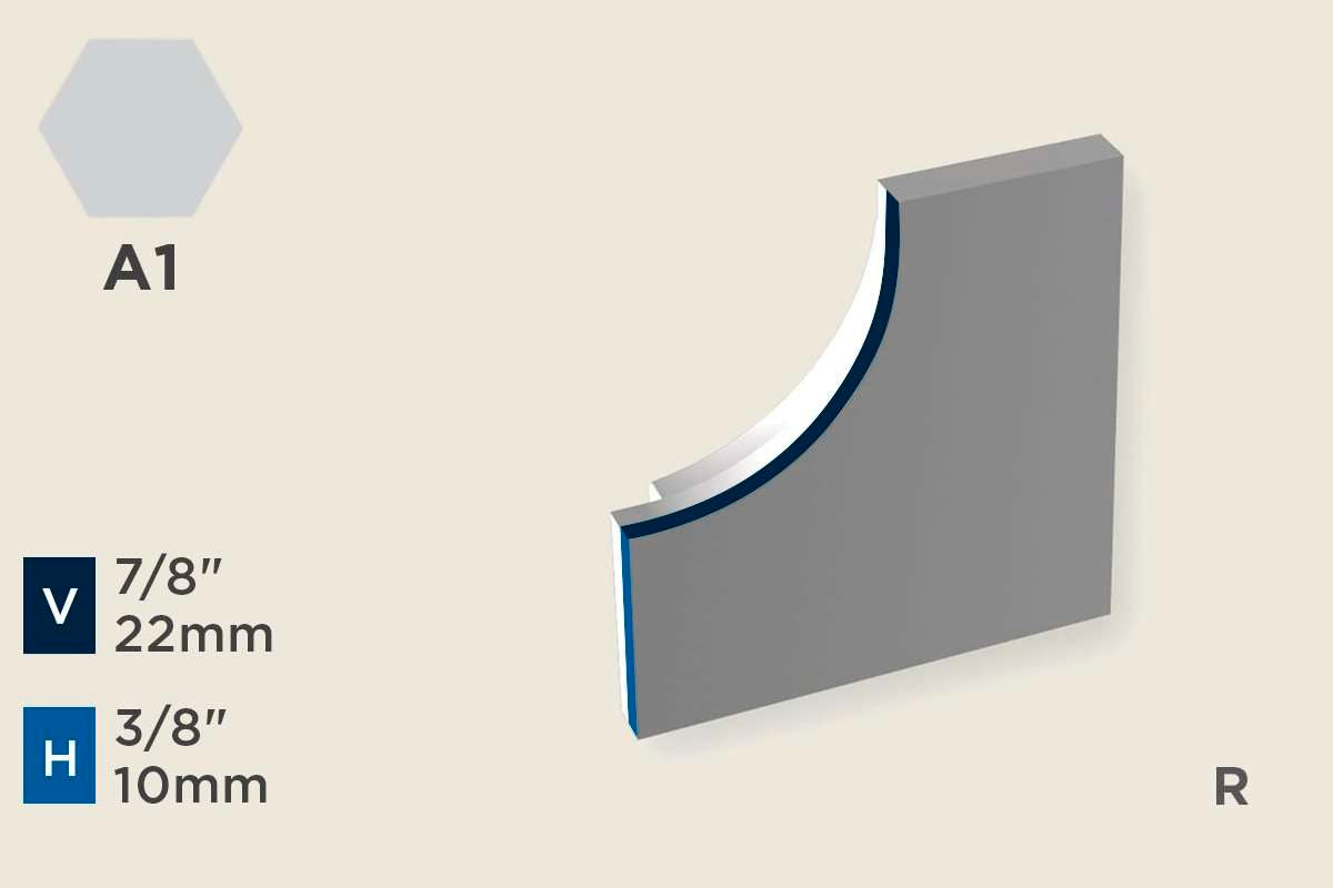 KW-T — Wall Protection Profiles – 10mm (3/8") – End Cap Right for KW-Q (R-dir) – Silver