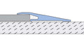 KR-B — Ramp Profile – 7mm (9/32") – Countersunk – Retrofit/ADA – Silver